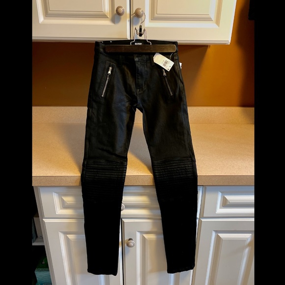 NWT Hudson Stark Nico Moto Zip Jean - Black